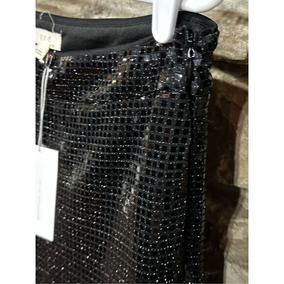 NWT GPD Black Sequin Embellished Wide Leg Pants Size Large Glam Party Trousers - Picture 4 of 9